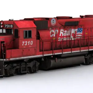 red engine side view