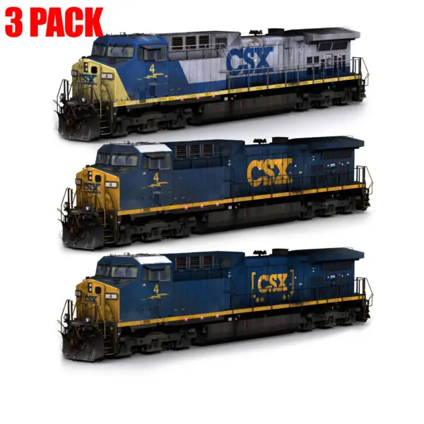 Three packs of csx powerful rail engines