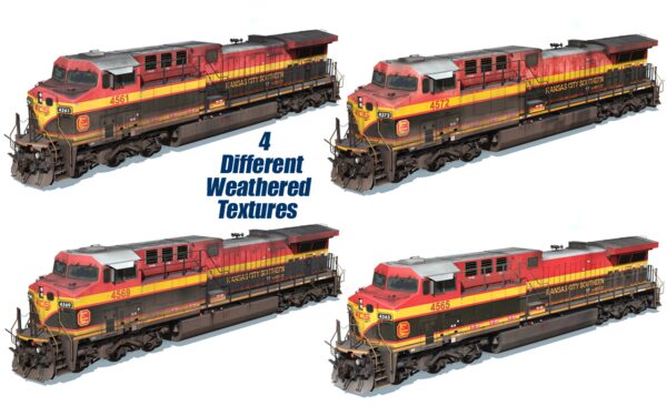 4 red yellow black engines