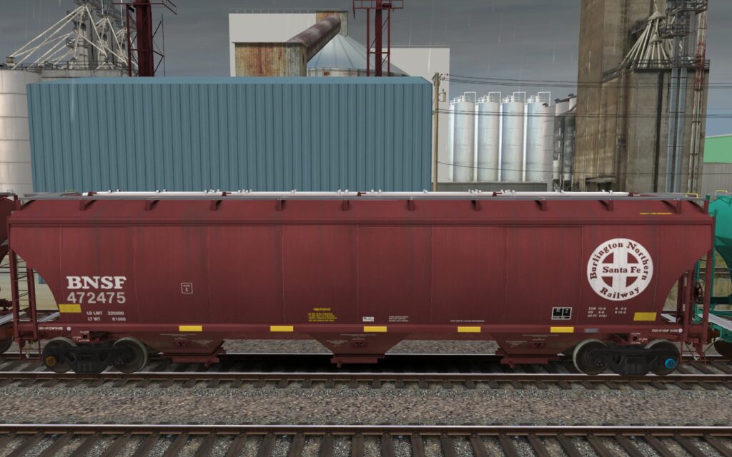 Bnsf Trinity 3 Bay Covered Hopper Virtual Railroad Mods 8314