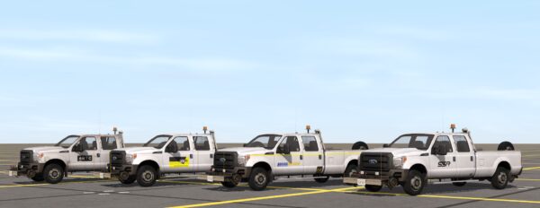 white ambulances in a row