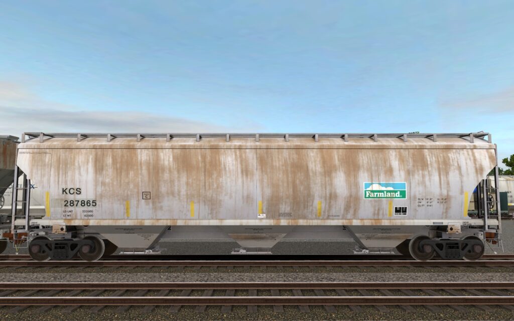 KCS Trinity 3-Bay Covered Hopper - Virtual Railroad Mods