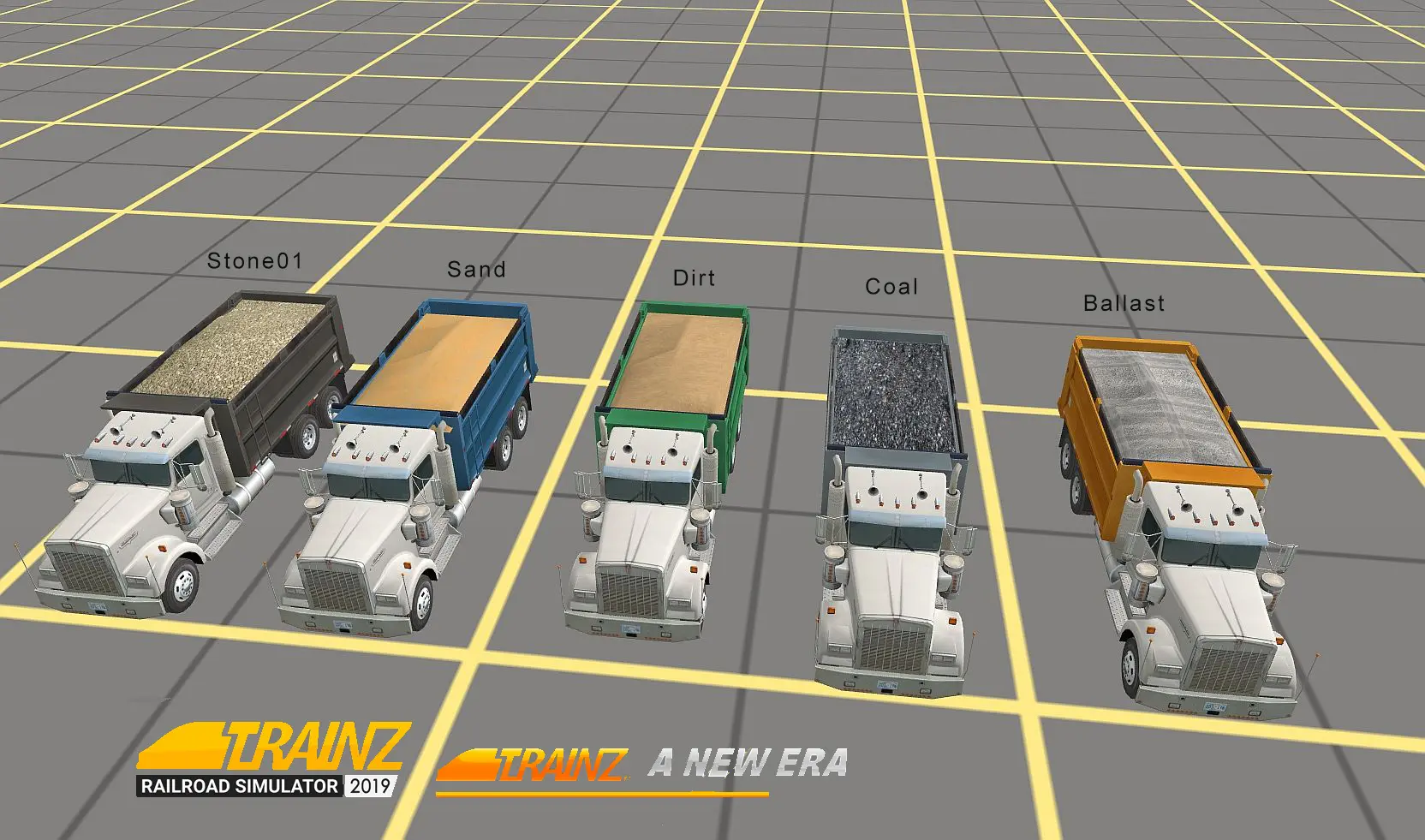 white cargo trucks