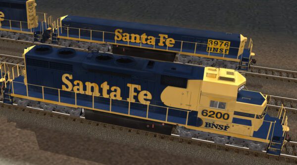 ATSF BNSF WITH SLUGS SD39 EMD Locomotive Image