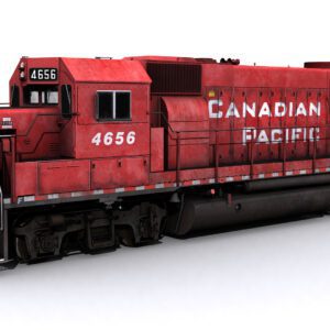 Canadian Pacific a red rail engine