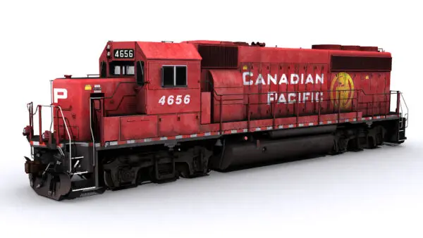 Canadian Pacific a red rail engine