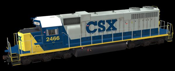2466 CSX SD38 EMD Locomotive Image