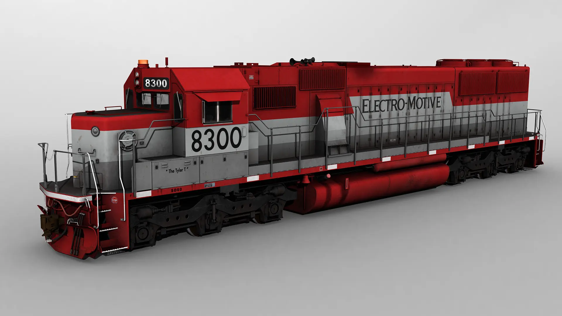 Red electro motive rail engine