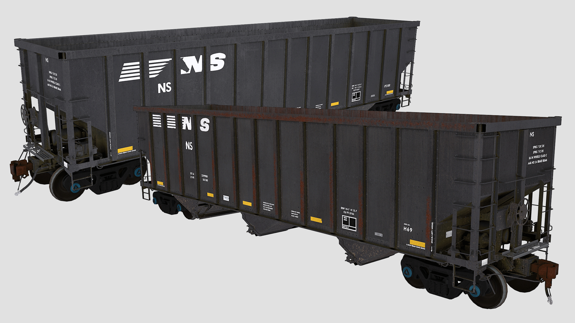 The ns fca three bay open hopper pack one
