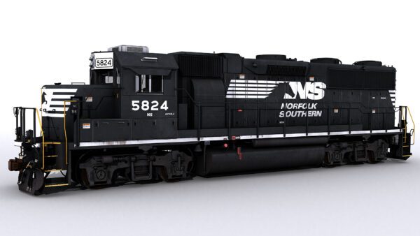 Norflock Southern a black rail engine