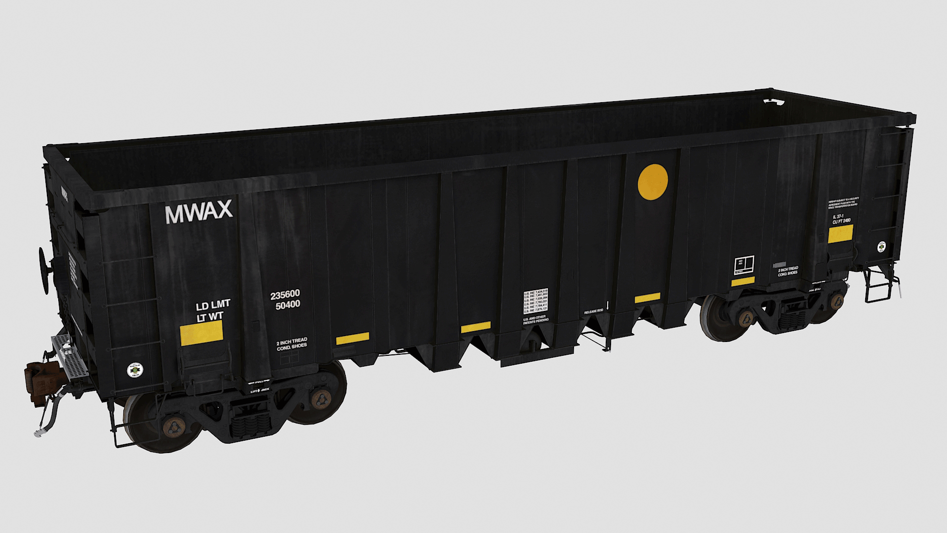 The mwax national steel car aggregate gondola