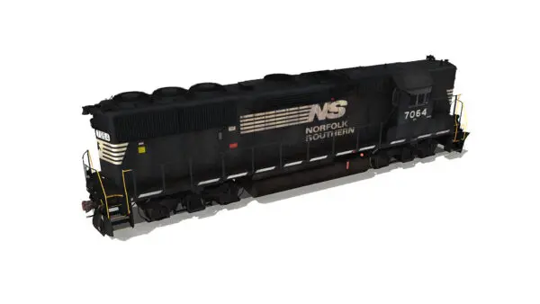 Norflock Southern, black colour rail engine