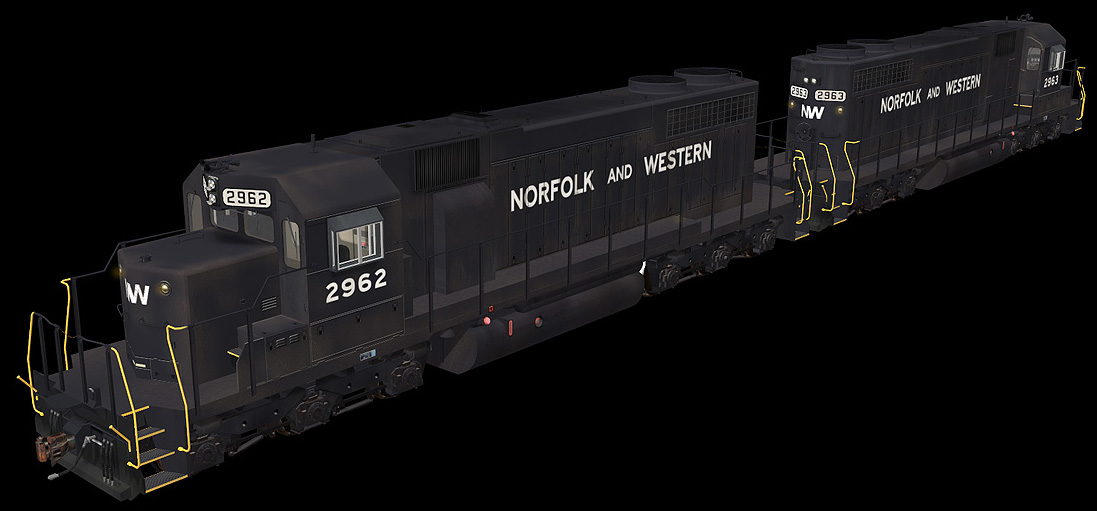 NORFOLK AND WESTERN SD39 EMD Locomotive Image