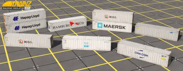 white cargo boxes in rows