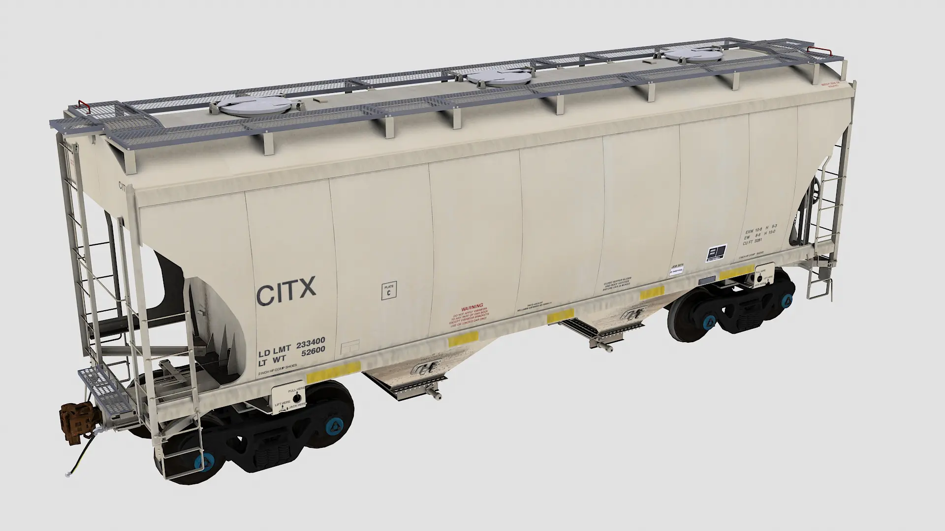 Citx is a two bay covered hopper