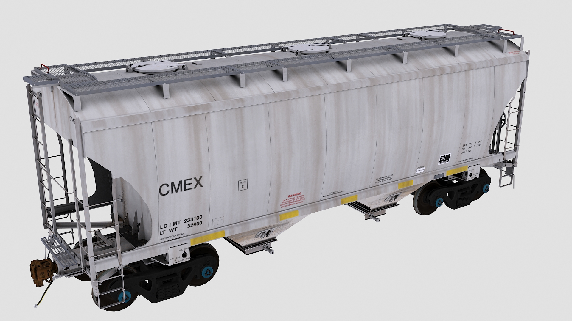 Cmex is two bay covered hopper