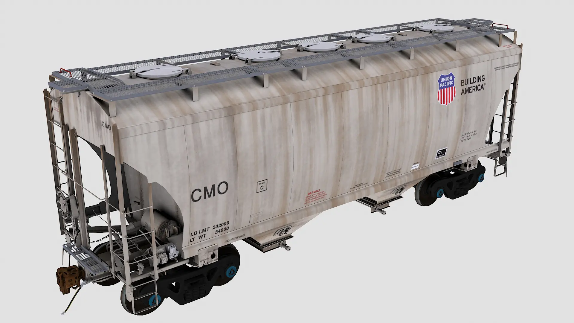 A two bay covered hopper is cmo