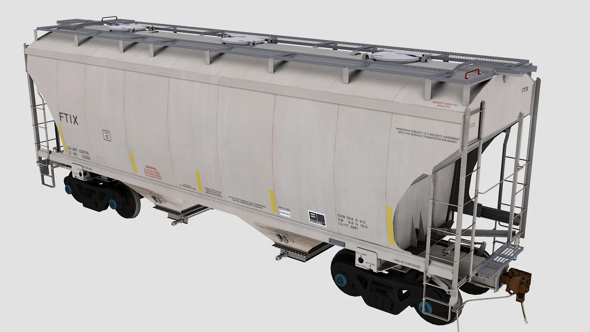 Ftix is two bay covered hopper