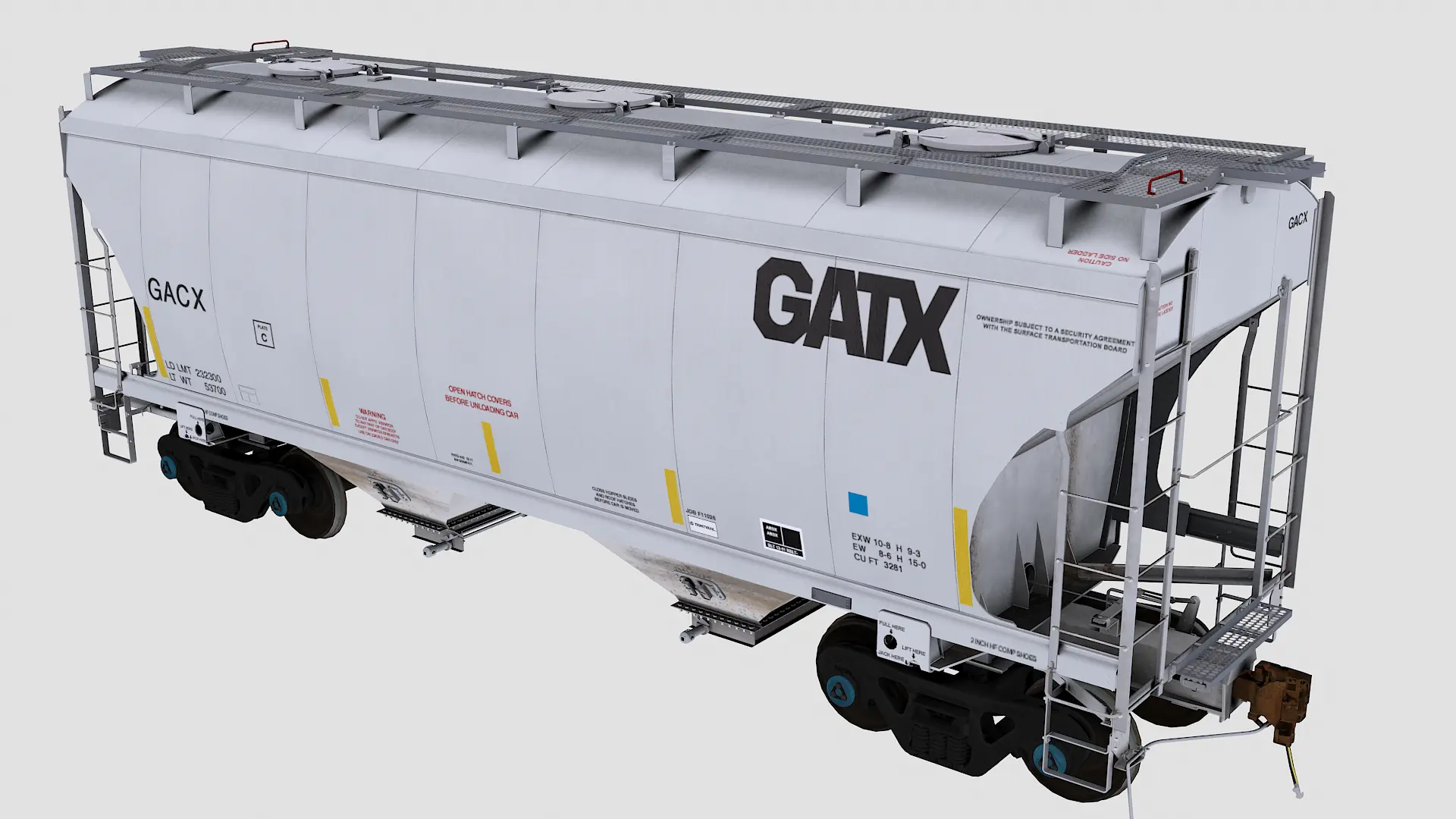 Gacx a two bay covered hopper