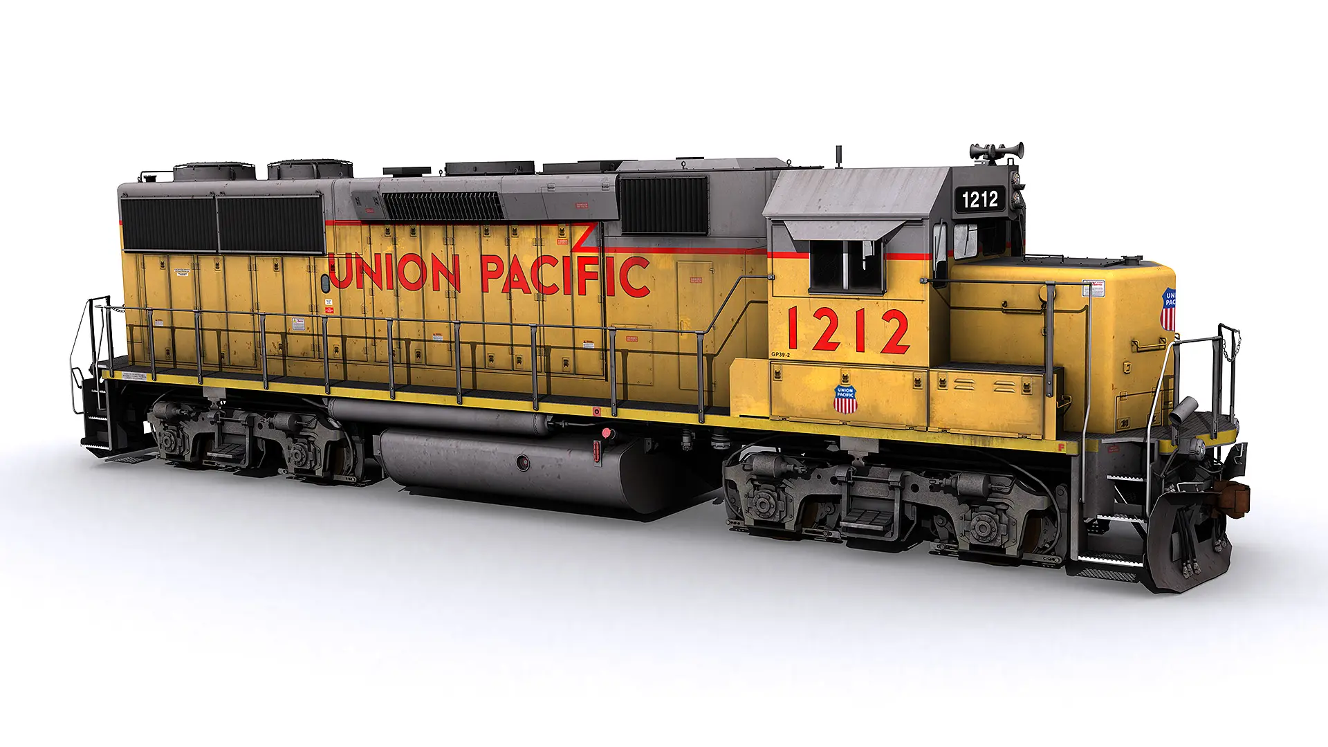 The side view of the union pasific engine model