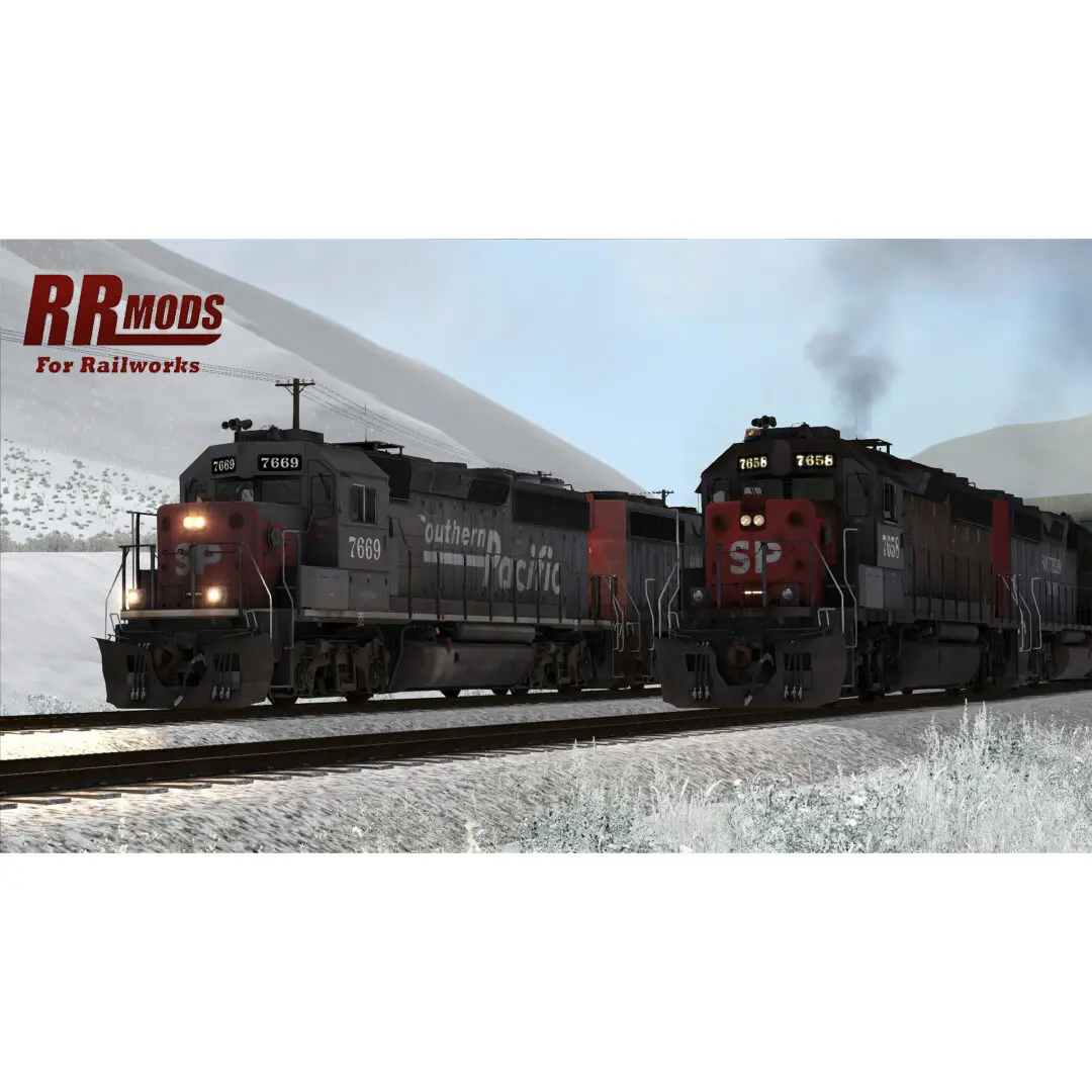 Two rail engines are together