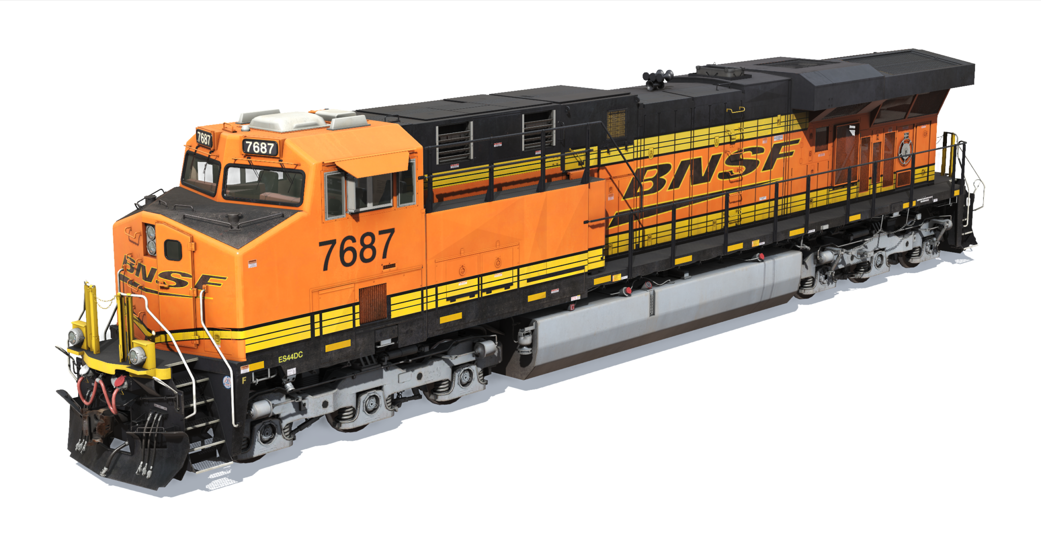 BNSF ES44DC 7695 & 7687 (Yellow Swoosh + H3 Paint Variant) - Virtual ...