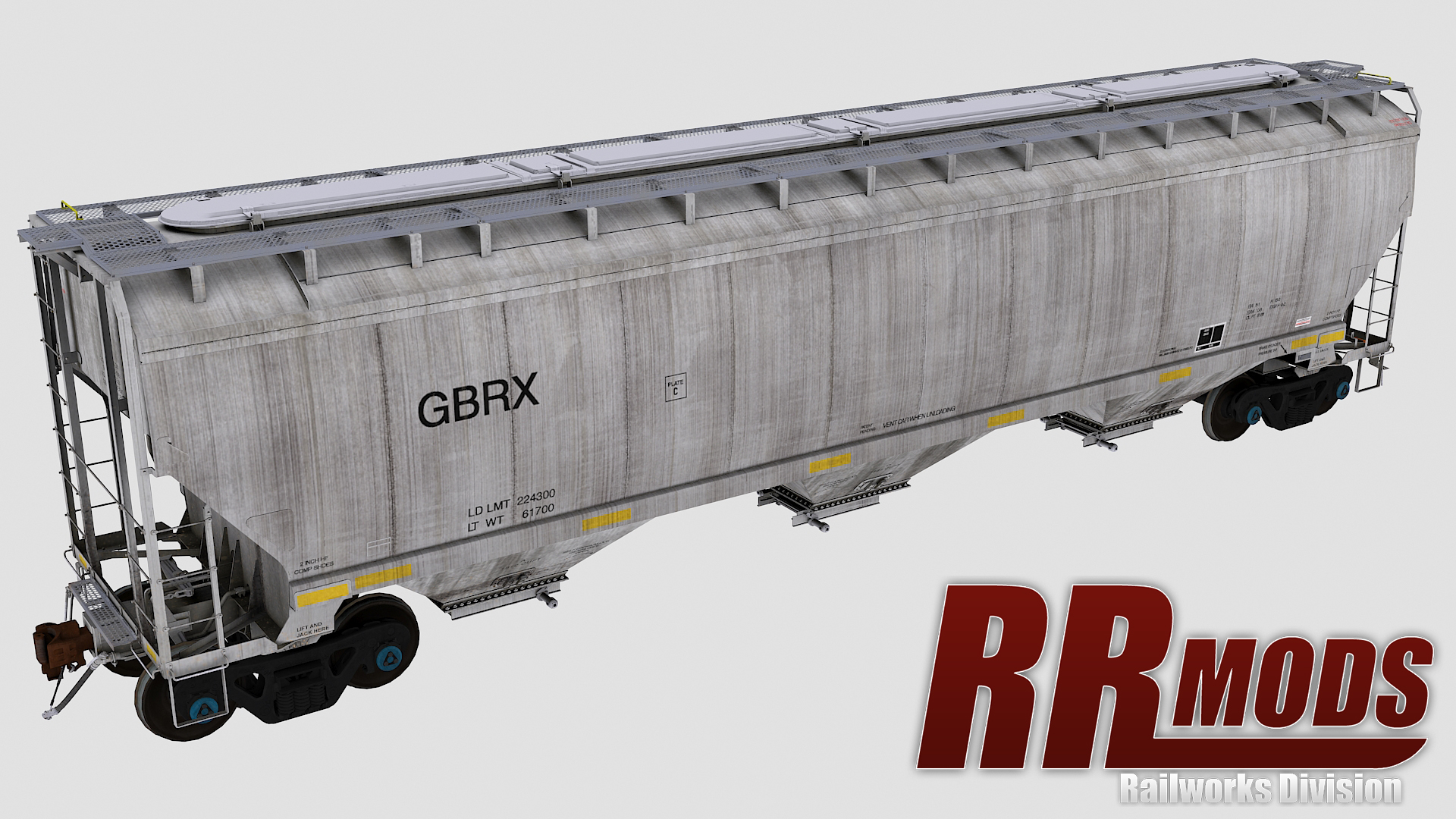 GBRX 67000-67069 Greenbrier 5188cf covered hopper Railworks
