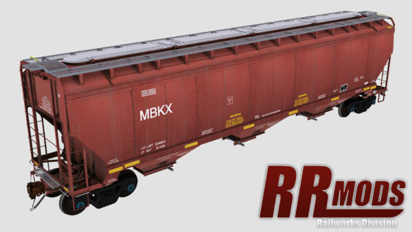 MBKX 130050-130099 Greenbrier 5188cf covered hopper Railworks