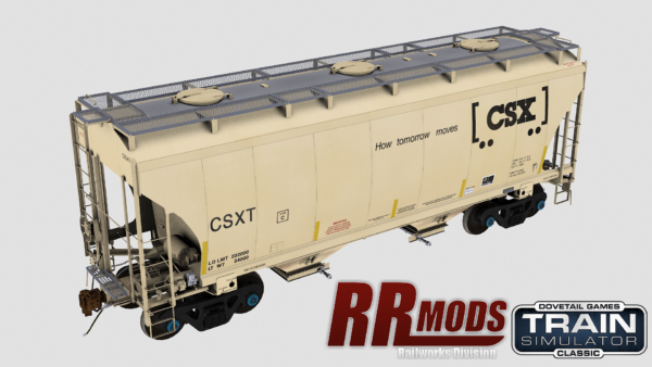 CSXT Trinity 2-Bay Covered Hopper Railworks