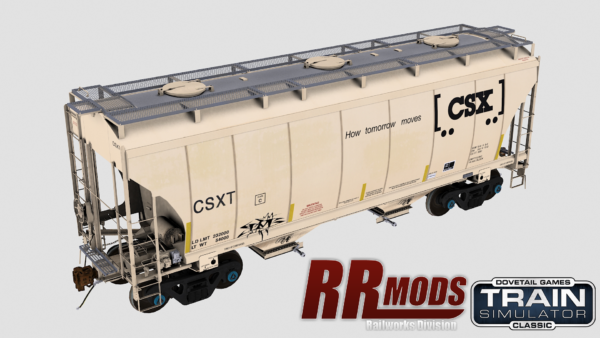 CSXT Trinity 2-Bay Covered Hopper Railworks