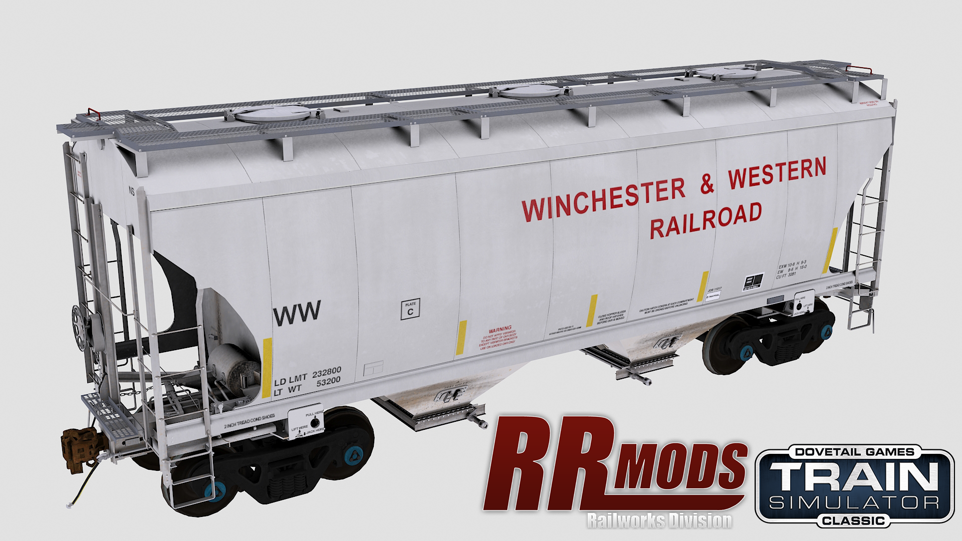 WW Trinity 2-Bay Covered Hopper Railworks